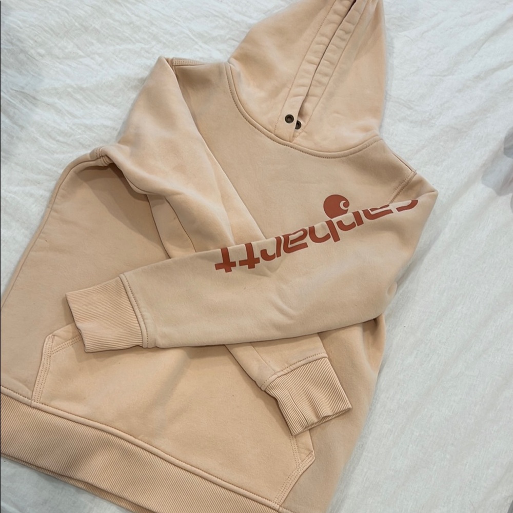 Carhartt Beige Hoodie with Logo